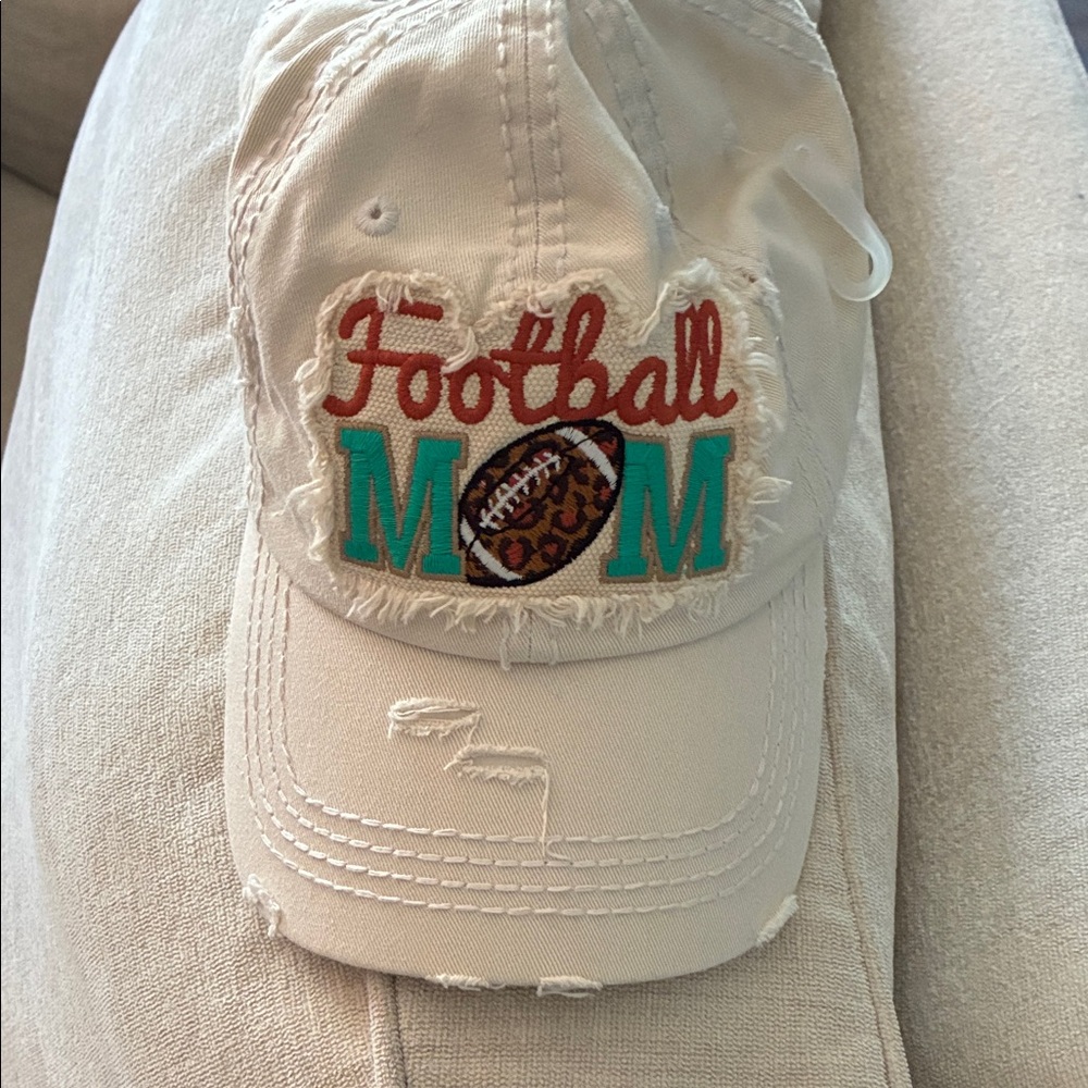 KBETHOS Cream Football Mom Hat- Never Worn